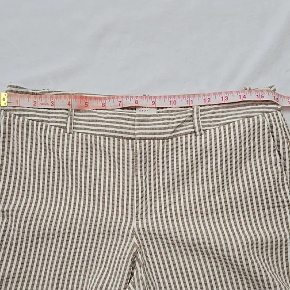 A New Day 100% Cotton Tan/White Striped Pants - Picture 4 of 11